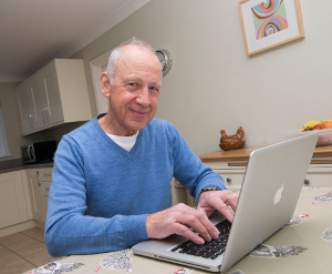 Tony Jarrow from Cropwell Bishop is enjoying faster broadband speeds thanks to the Better Broadband for Nottinghamshire programme