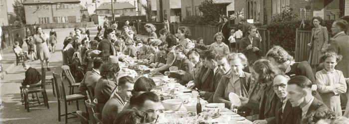 Image of VE Day street party in Nottinghamshire