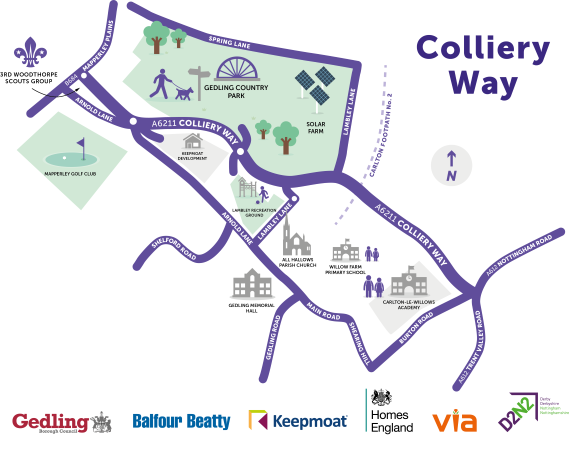 A map of Colliery Way