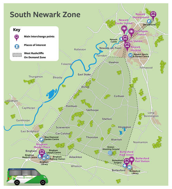 Map of the South Newark zone