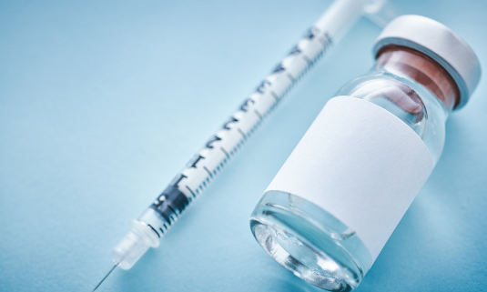 Syringe and medicine bottle