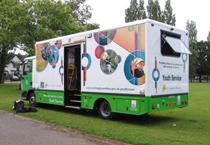 Mobile youth service vehicle