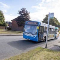 218 bus on route