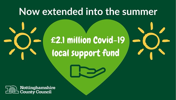 Now extended into the summer - £2.1 million Covid-19 local support fund