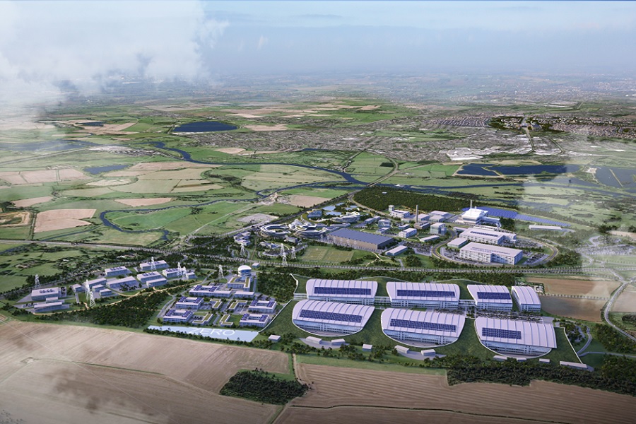 A computer rendered image showing the planned development at Ratcliffe on Soar
