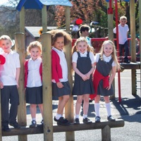 Image of primary school children on school playground