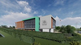 Artist impression of council offices at the Top Wighay Farm development near Hucknall