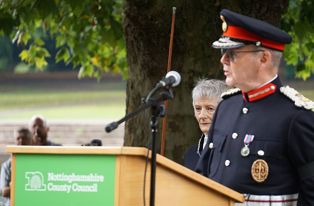 The Lord Lieutenant of Nottinghamshire at the County Hall proclamation.jpg