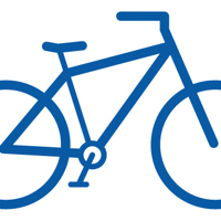 illustration of a blue bike