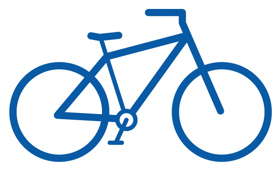 illustration of a blue bike