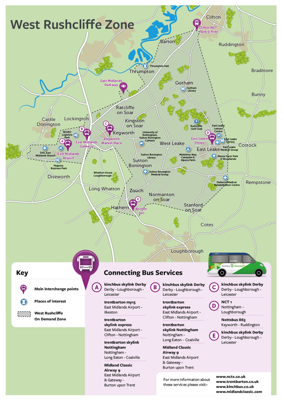 West Rushcliffe Zone map