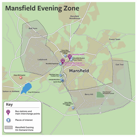 Mansfield Evening Zone Map