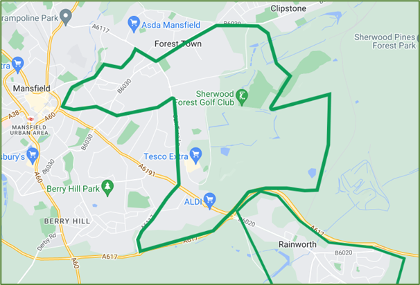 Mansfield Local Area Map