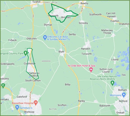 Bassetlaw Local area map