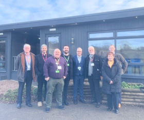 Members and staff stood outside Berry Hill Primary School.