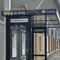 Bee friendly bus shelter in West Bridgford.