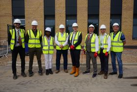 Pictured, from left, are Wayne Bexton, Director of Economy, Environment and Assets; Cllr James Walker-Gurley, Cabinet Member for Economic Development and Asset Management; Cllr Hana John, Cabinet Member for Education & SEND, Cllr Mick Barton, Council Leader; Peter McConnochie, Director of Education, Learning and Inclusion; Cllr Kevin Brown, Divisional Member for Mansfield South; Cllr Rory Green, Cabinet Member for Children and Families and Cllr Martin Wright, Divisional Member for Mansfield East.