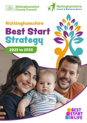 Cover of the Nottinghamshire Best Start for Life Strategy 2025 – 2030 document