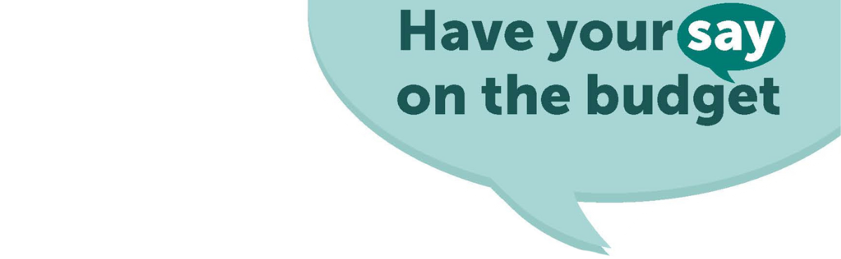 Speech bubble - Have your say on the budget