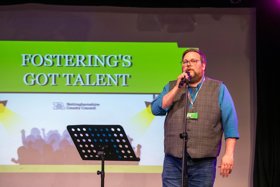 Matt Wesson, children's services manager for fostering, hosting the event
