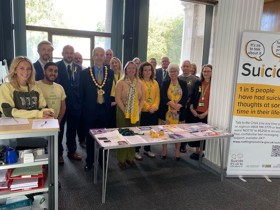 Nottinghamshire County Council staff and councillors wearing yellow to support World Suicide Prevention Day 2024