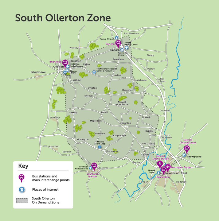 Map of the South Ollerton Zone