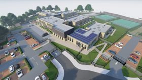 The artist's impression of the new SEND school in the Ravensdale area of Mansfield.